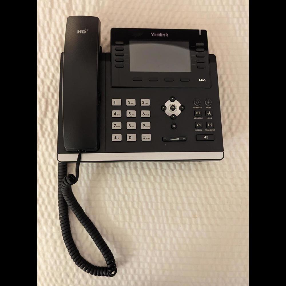 Yealink SIP-T46S IP Phone, 16 Lines. 4.3" Color Disp. Dual-Port Gigabit, PoE.